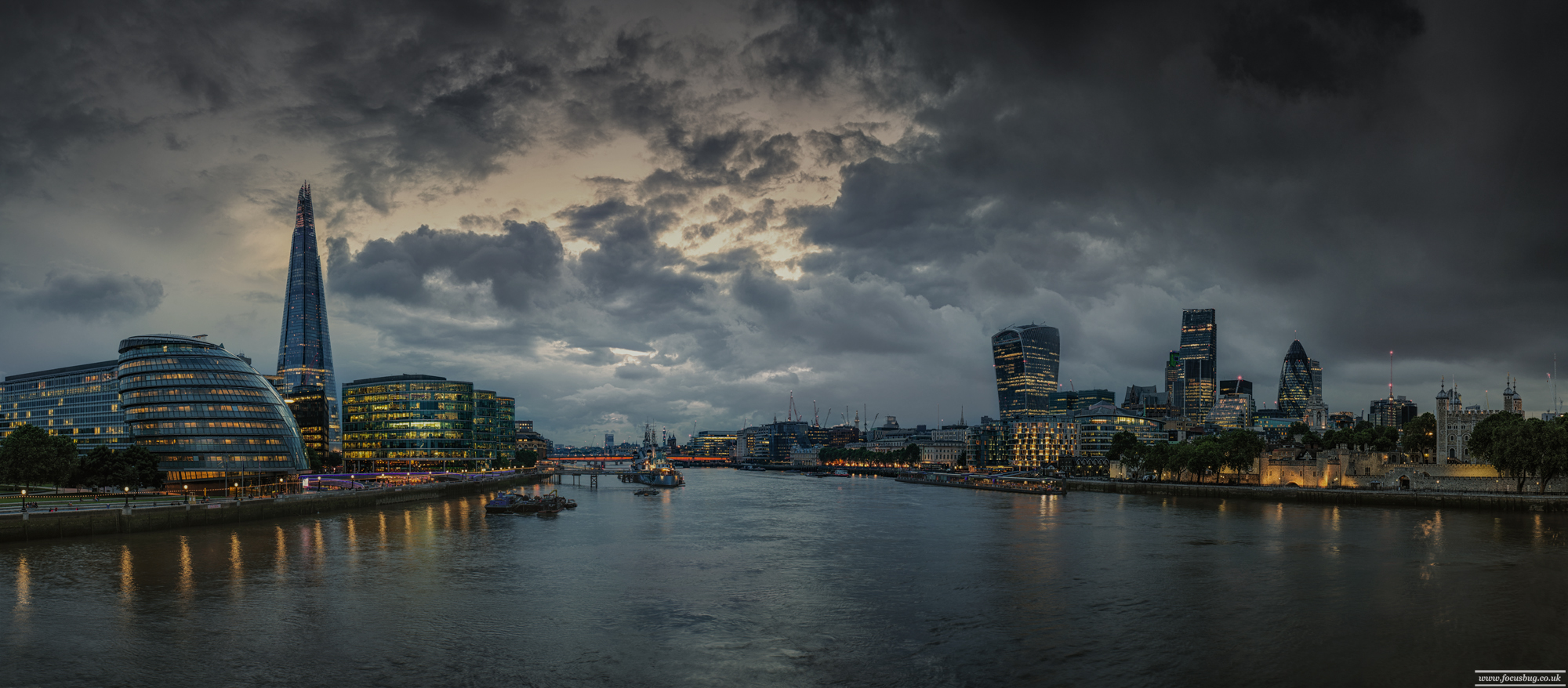 River Thames, London, Panoramic