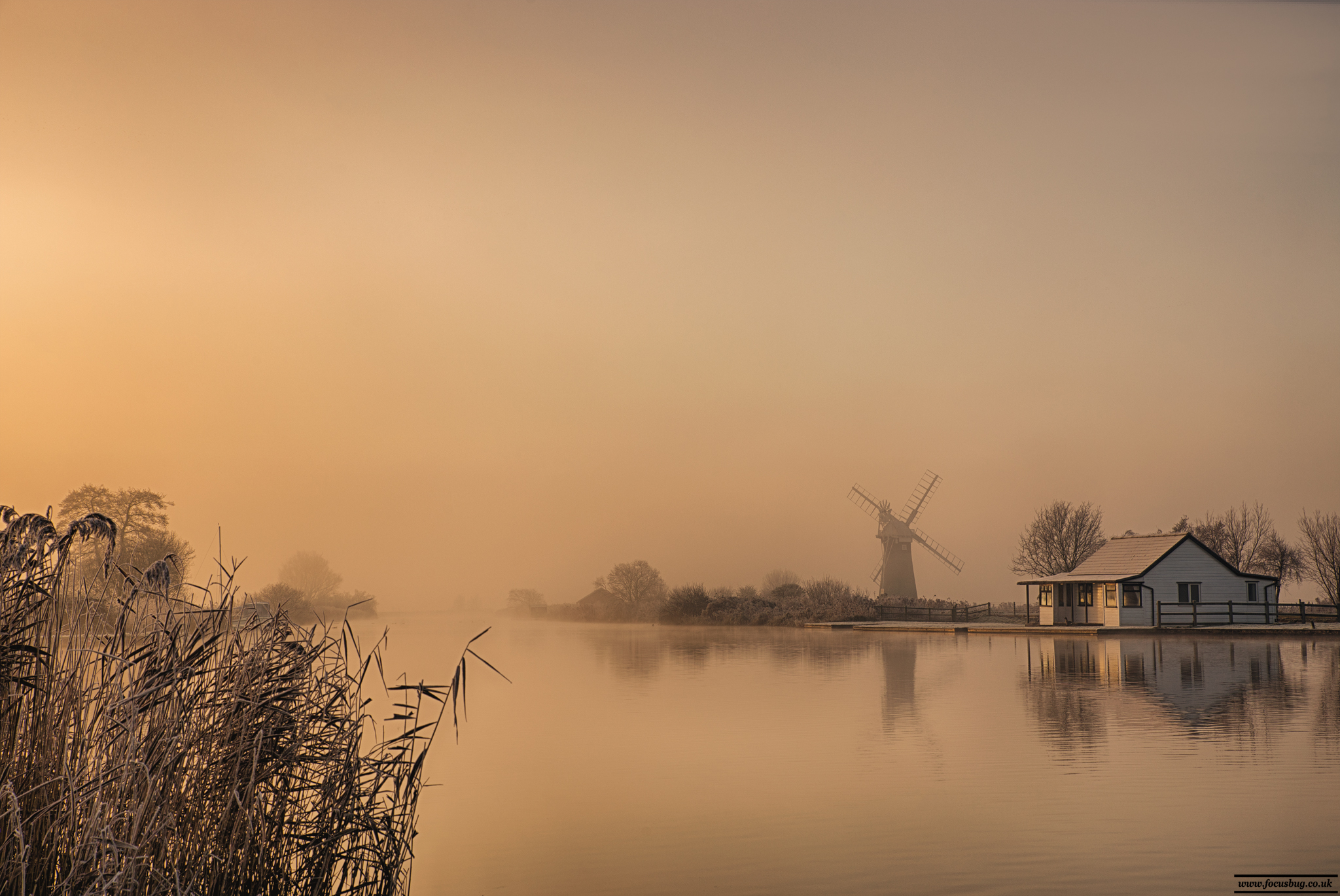 Norfolk Landscape Photography - St Benets Mill Misty Sunrise
