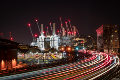 Light Trails and Battersea Power Station