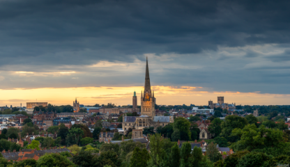 Views over Norwich from Mousehold heath